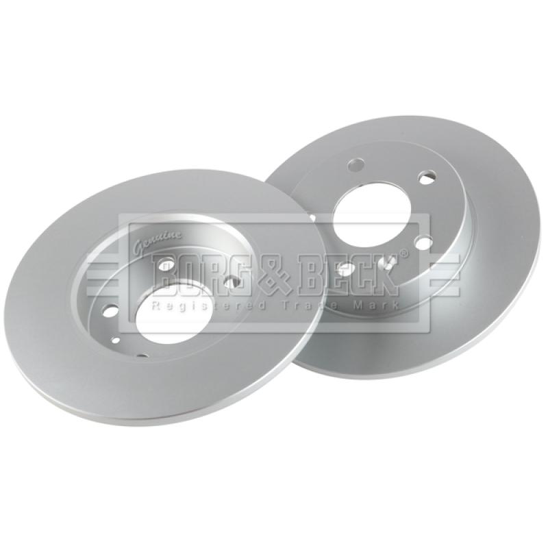 Jeu de 2 disques de frein arrière BORG & BECK BBD4114 - Visuel 2