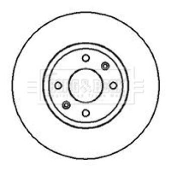 Jeu de 2 disques de frein avant BORG & BECK OEM 4246W3 Jeu de 2 disques de frein avant BORG & BECK OEM 4246W3