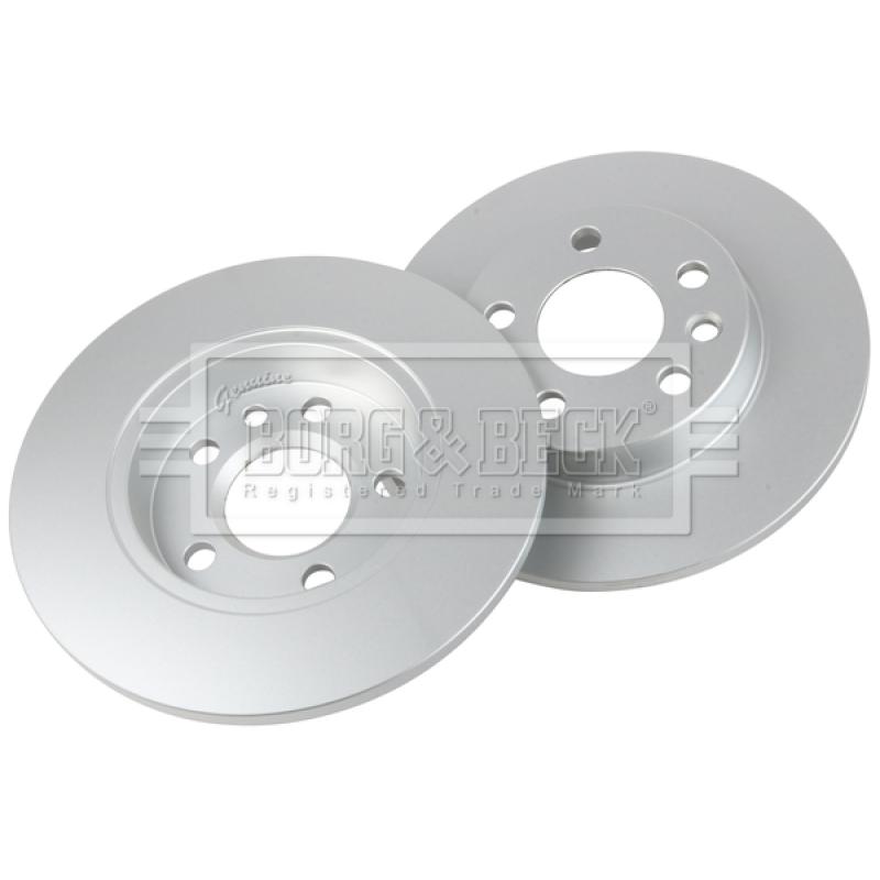 Jeu de 2 disques de frein arrière BORG & BECK BBD4214 - Visuel 2