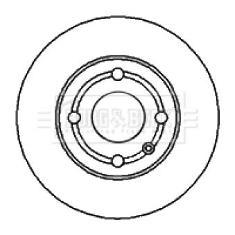 Jeu de 2 disques de frein arrière BORG & BECK OEM 6N0615601B