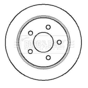Jeu de 2 disques de frein arrière BORG & BECK OEM YL242C026AA