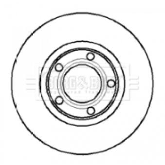 Jeu de 2 disques de frein arrière BORG & BECK BBD4263