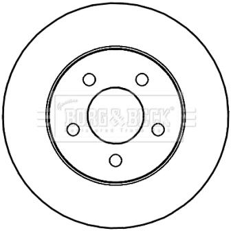Jeu de 2 disques de frein avant BORG & BECK OEM 52128247AA
