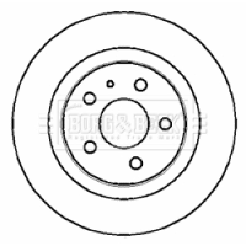 Jeu de 2 disques de frein arrière BORG & BECK BBD4308 - Visuel 1