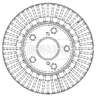 Jeu de 2 disques de frein avant BORG & BECK OEM 4351207020