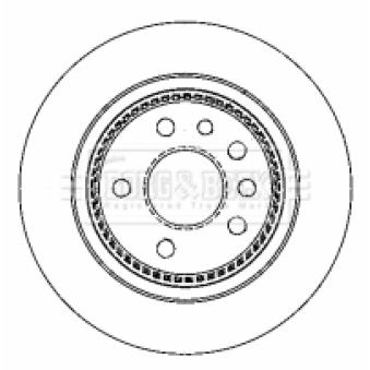 Jeu de 2 disques de frein arrière BORG & BECK OEM 4907523