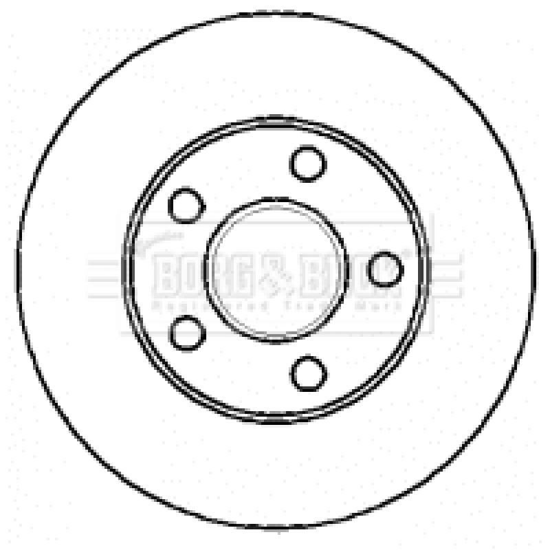 Jeu de 2 disques de frein avant BORG & BECK BBD4316 - Visuel 1