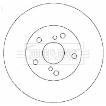 Jeu de 2 disques de frein avant BORG & BECK OEM 4351220480