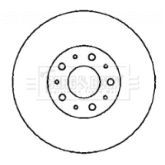 Jeu de 2 disques de frein avant BORG & BECK OEM 31262095