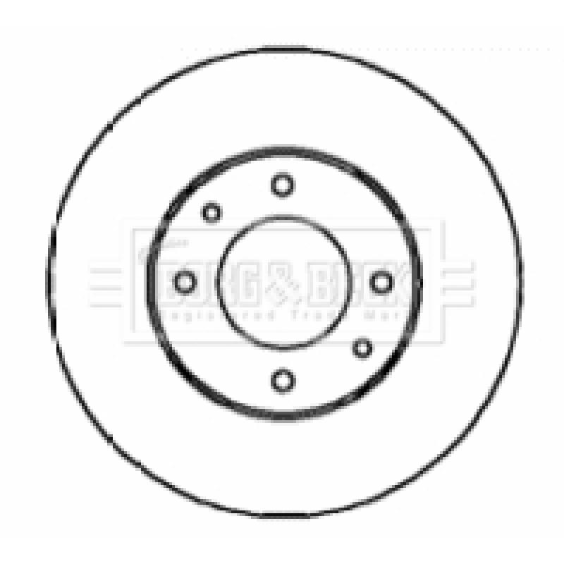 Jeu de 2 disques de frein avant BORG & BECK BBD4347 - Visuel 1
