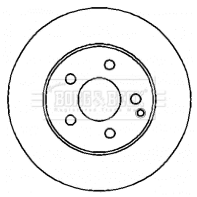 Jeu de 2 disques de frein avant BORG & BECK BBD4355 - Visuel 1