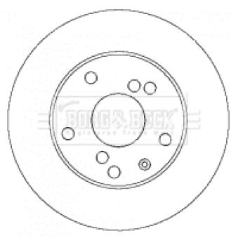 Jeu de 2 disques de frein avant BORG & BECK OEM 96218420