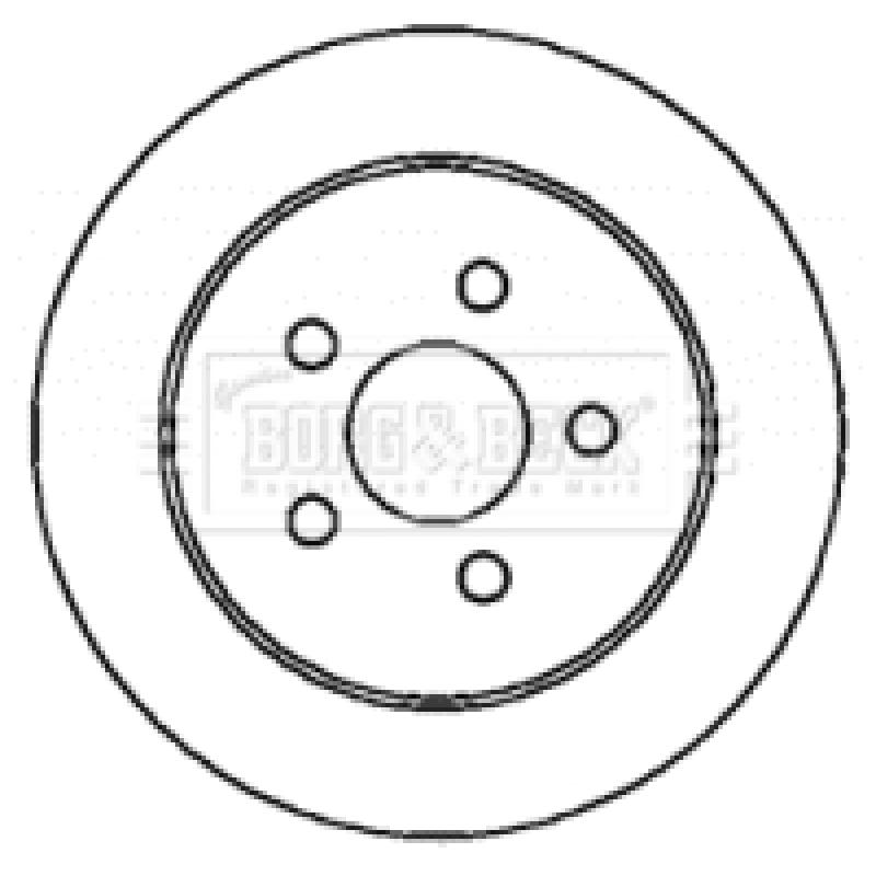 Jeu de 2 disques de frein arrière BORG & BECK BBD4373 - Visuel 1