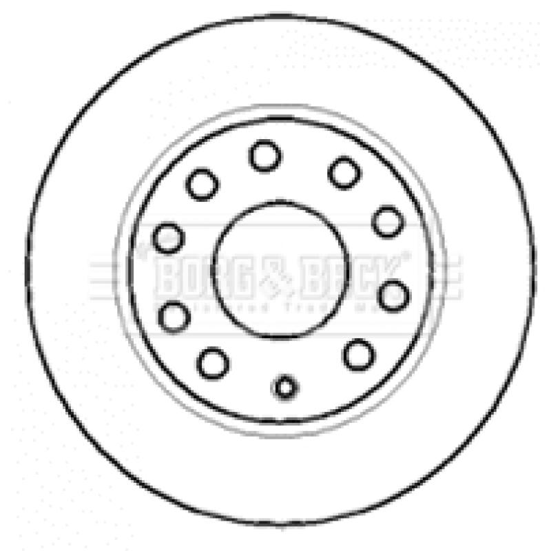 Jeu de 2 disques de frein arrière BORG & BECK BBD4382 - Visuel 1