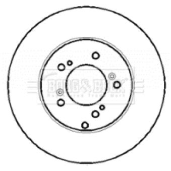 Jeu de 2 disques de frein avant BORG & BECK OEM 45251S6MA10