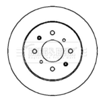 Jeu de 2 disques de frein arrière BORG & BECK OEM 42510S5AA00