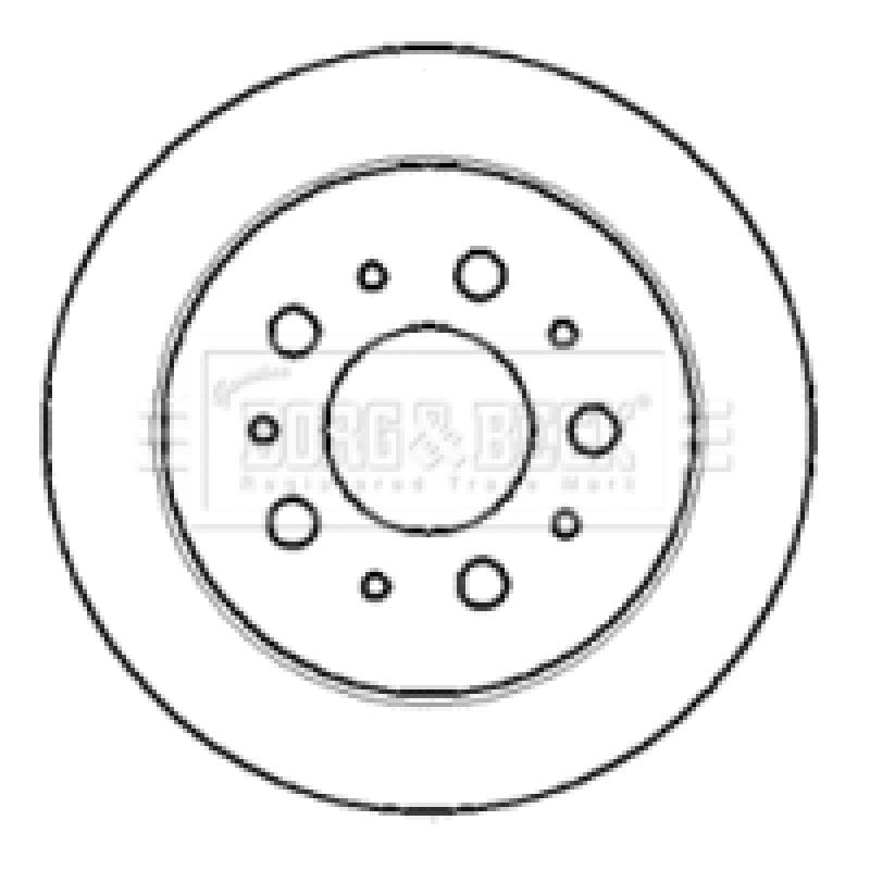 Jeu de 2 disques de frein arrière BORG & BECK BBD4404 - Visuel 1