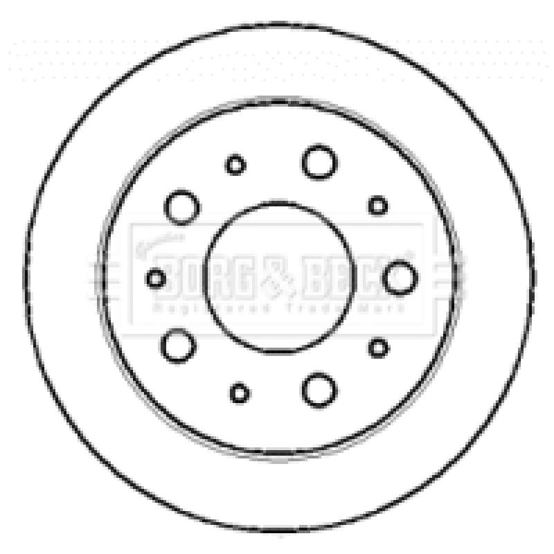 Jeu de 2 disques de frein arrière BORG & BECK BBD4405 - Visuel 1