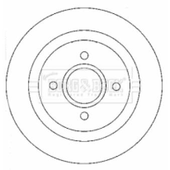 Jeu de 2 disques de frein arrière BORG & BECK OEM 4324591
