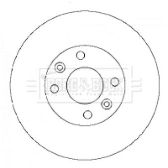 Jeu de 2 disques de frein avant BORG & BECK OEM 0K2FA33251
