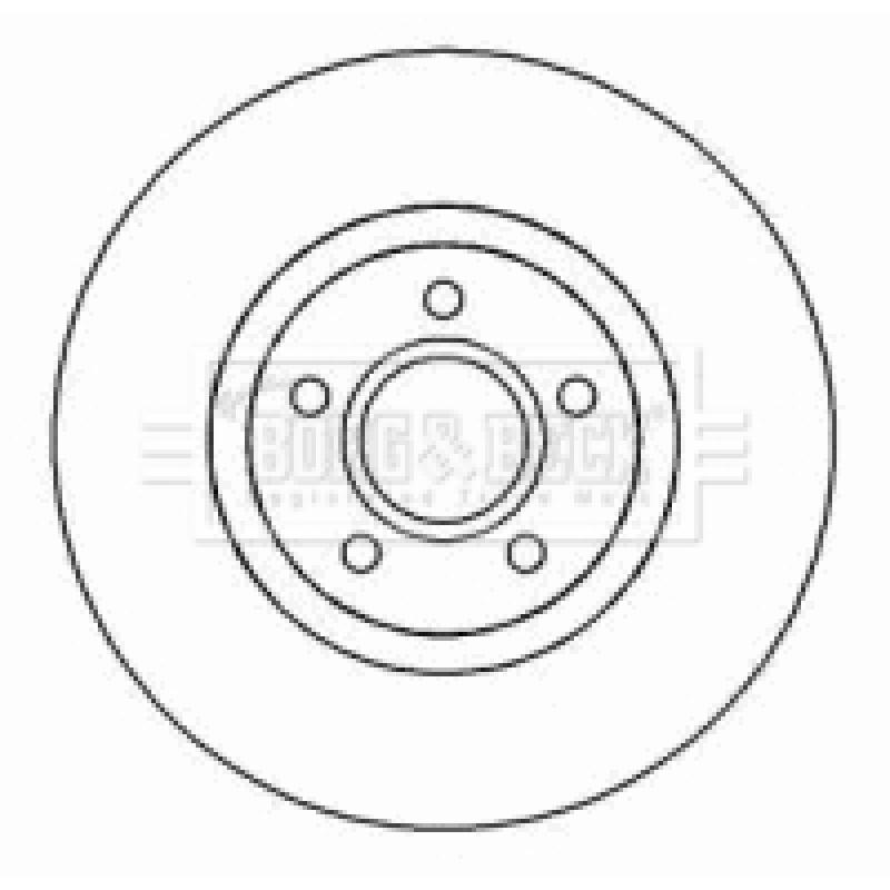 Jeu de 2 disques de frein avant BORG & BECK BBD4452 - Visuel 1