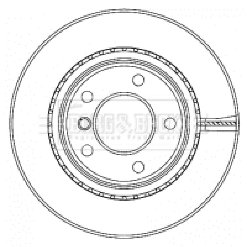 Jeu de 2 disques de frein arrière BORG & BECK BBD4467 - Visuel 1