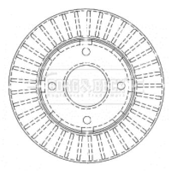 Jeu de 2 disques de frein avant BORG & BECK OEM 45442000101