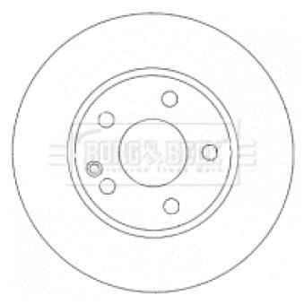 Jeu de 2 disques de frein avant BORG & BECK OEM 1694210012 Jeu de 2 disques de frein avant BORG & BECK OEM 1694210012