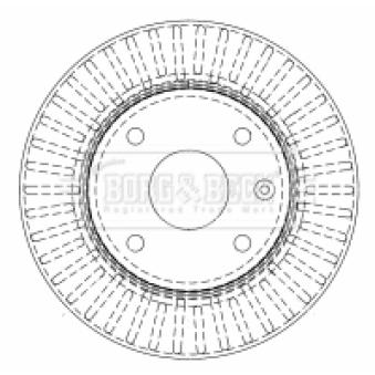 Jeu de 2 disques de frein avant BORG & BECK OEM 96549782