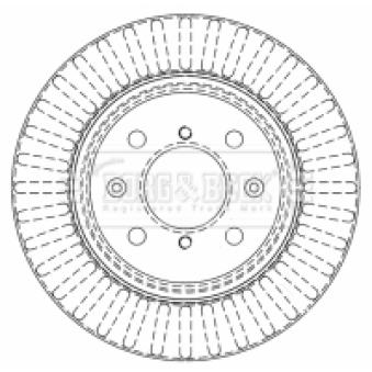 Jeu de 2 disques de frein avant BORG & BECK OEM 5531186G02