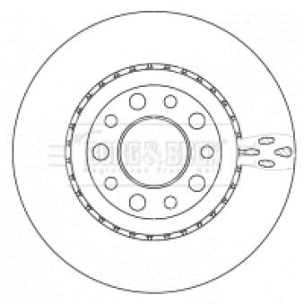 Jeu de 2 disques de frein arrière BORG & BECK OEM 51760274