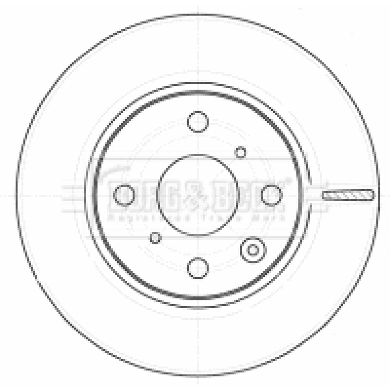 Jeu de 2 disques de frein avant BORG & BECK BBD4534 - Visuel 1