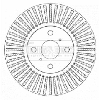 Jeu de 2 disques de frein avant BORG & BECK OEM 435120D190
