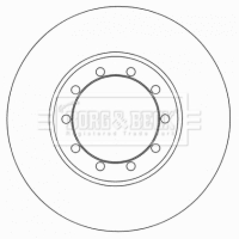 Jeu de 2 disques de frein arrière BORG & BECK BBD4566 - Visuel 2