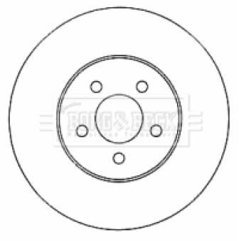Jeu de 2 disques de frein avant BORG & BECK OEM 4764073
