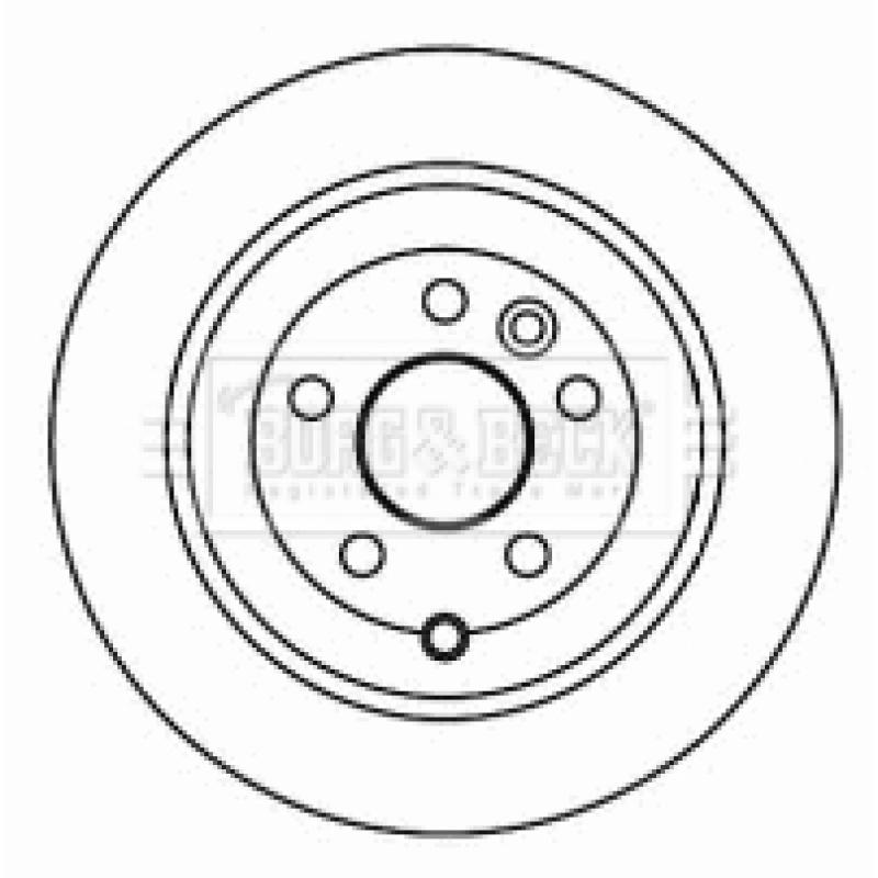 Jeu de 2 disques de frein arrière BORG & BECK BBD4599 - Visuel 2