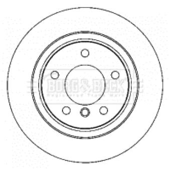 Jeu de 2 disques de frein arrière BORG & BECK OEM 34216794303