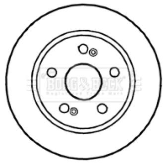 Jeu de 2 disques de frein arrière BORG & BECK OEM 7701205846