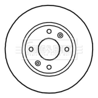Jeu de 2 disques de frein avant BORG & BECK OEM 5171238300