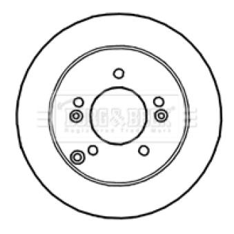 Jeu de 2 disques de frein arrière BORG & BECK OEM 584111D000