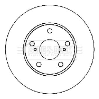 Jeu de 2 disques de frein avant BORG & BECK OEM 4351202180