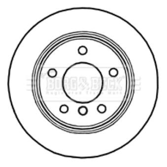 Jeu de 2 disques de frein arrière BORG & BECK OEM 34216766225