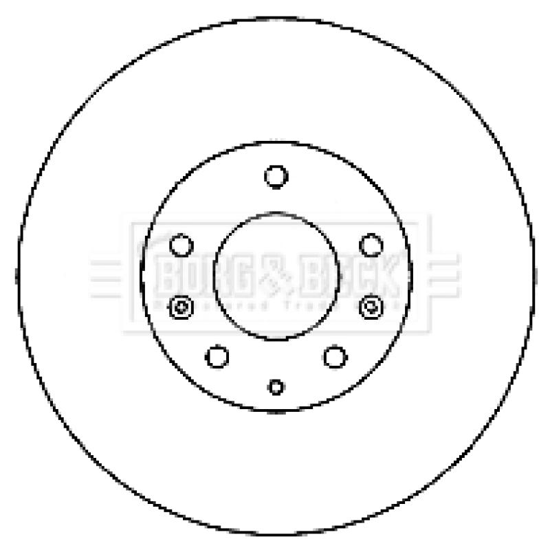 Jeu de 2 disques de frein avant BORG & BECK BBD4737 - Visuel 1