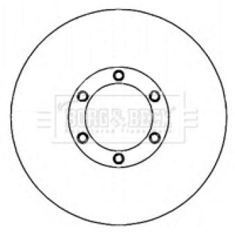 Jeu de 2 disques de frein avant BORG & BECK OEM 8980062590