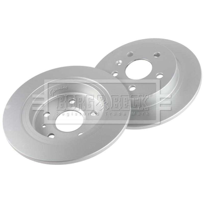 Jeu de 2 disques de frein arrière BORG & BECK BBD4757 - Visuel 2