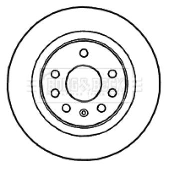Jeu de 2 disques de frein arrière BORG & BECK OEM 93184247