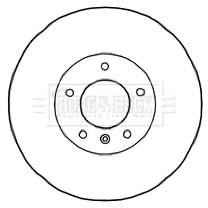 Jeu de 2 disques de frein avant BORG & BECK BBD4782 - Visuel 1