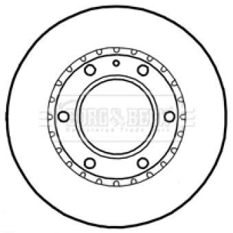 Jeu de 2 disques de frein avant BORG & BECK OEM 1490412