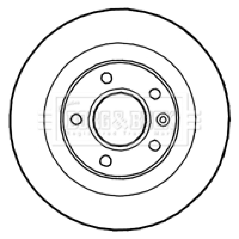 Jeu de 2 disques de frein arrière BORG & BECK BBD4799 - Visuel 1