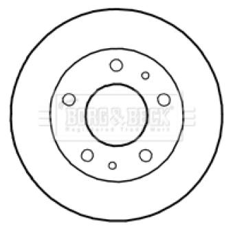 Jeu de 2 disques de frein avant BORG & BECK OEM 51858362
